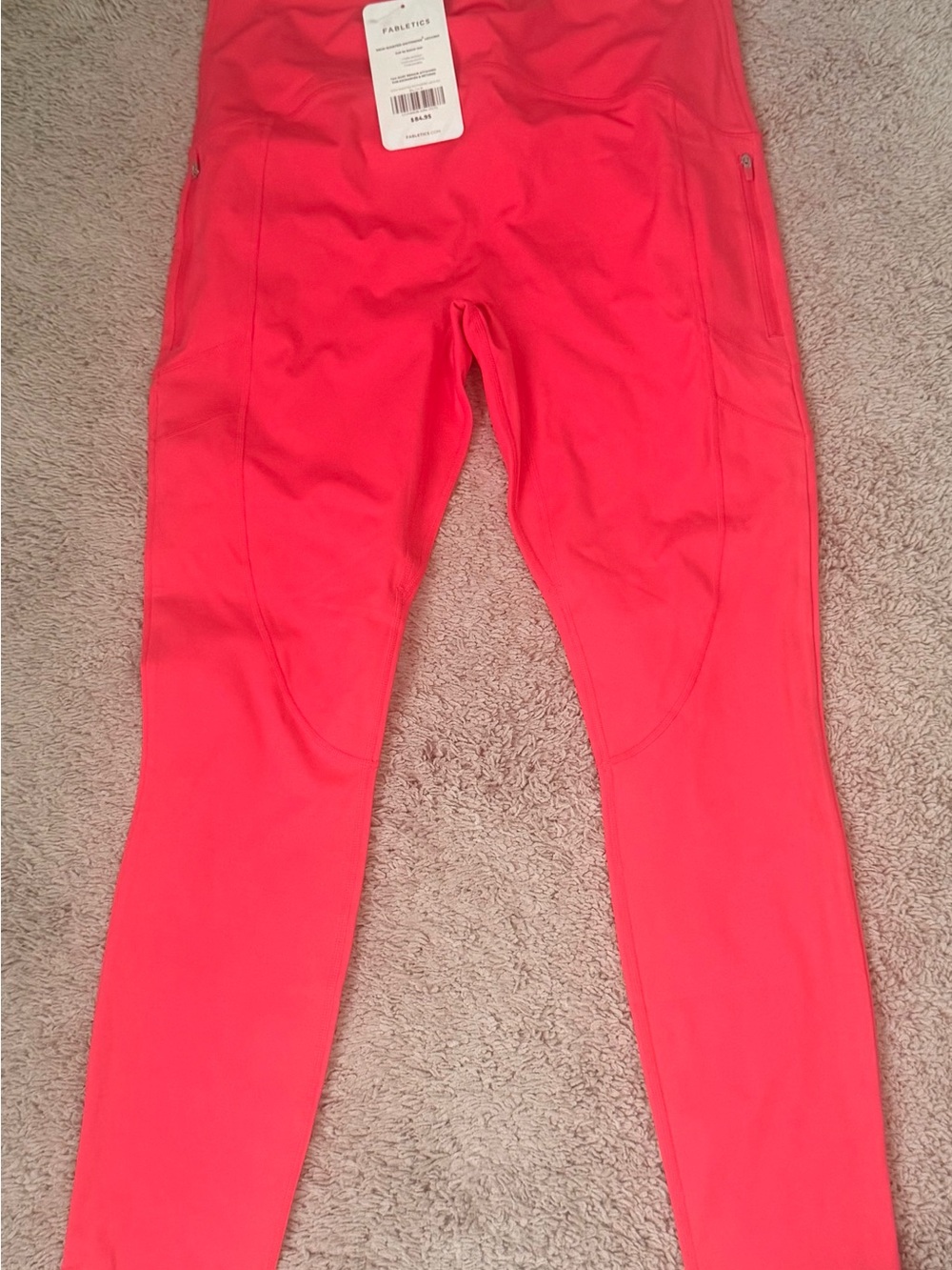 Fabletics Coral Active Leggings with Side Zip Pockets
